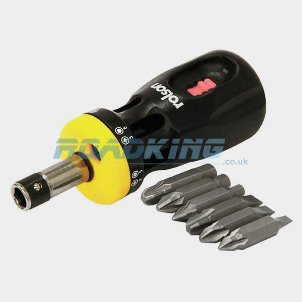 Stubby Ratchet Screwdriver & Bit Set | 12 in 1