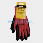 Nitrile Coated Work Gloves | Large | Red & Black